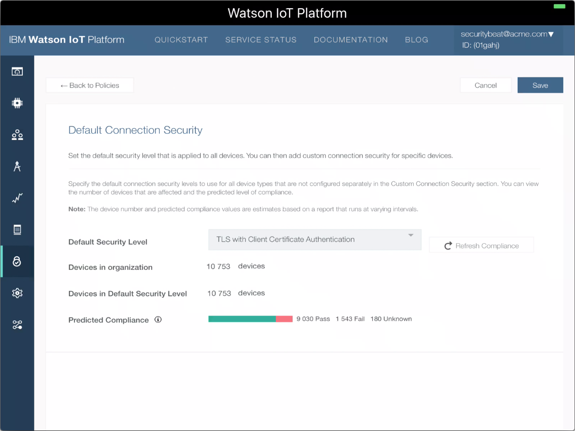 Watson IoT Platform Risk and Security Policies