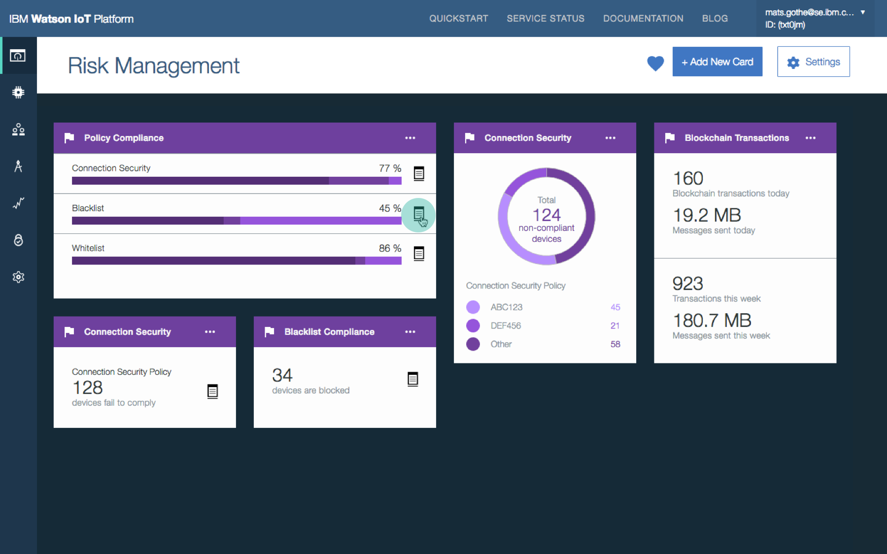 Risk and Security Management Dashboard
